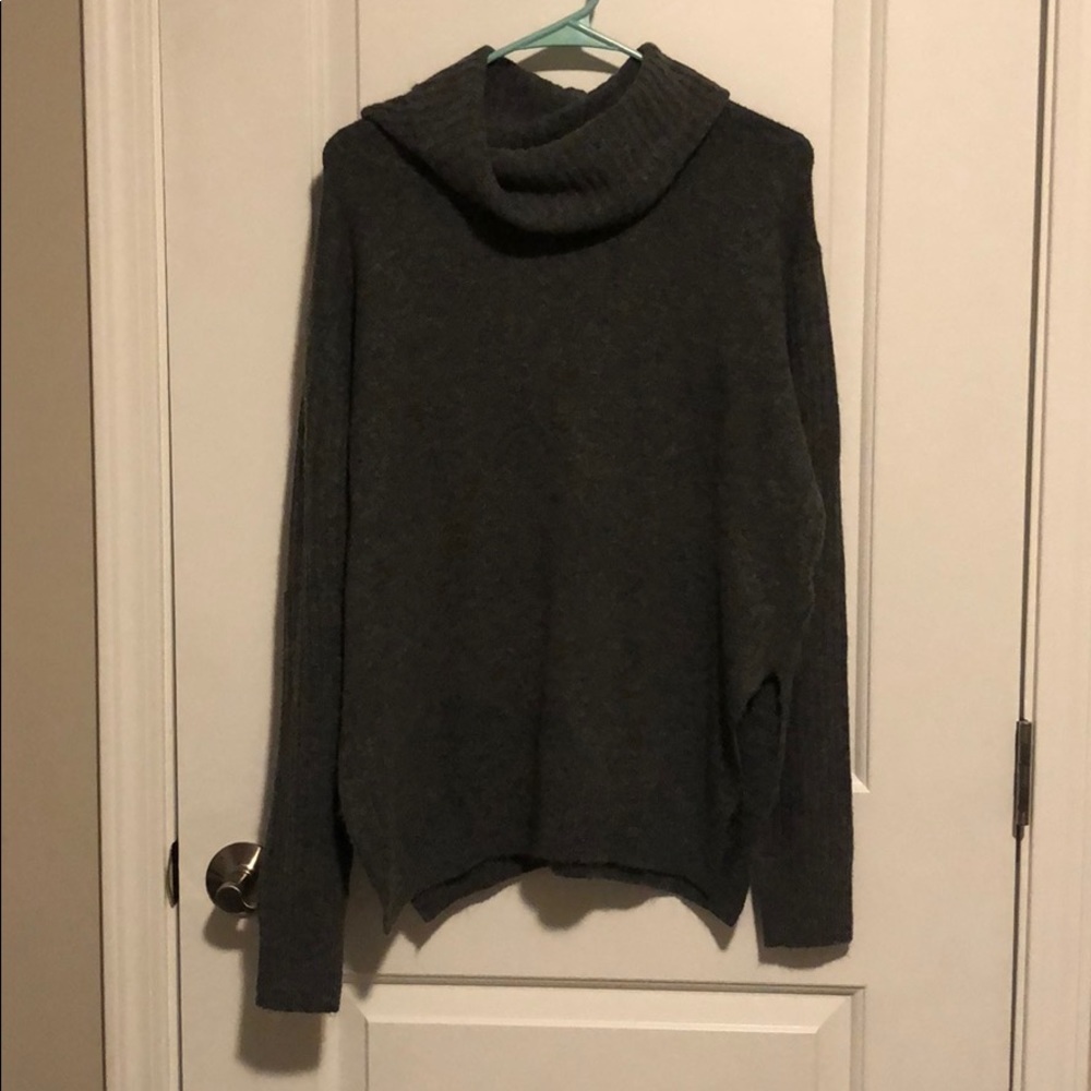 Topshop Gray Oversized Sweater